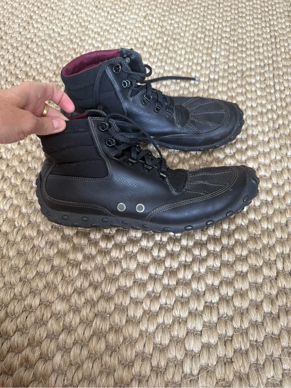 Cole Haan/Nike Lab G series Rain & Snow Boots with Burgundy Lining